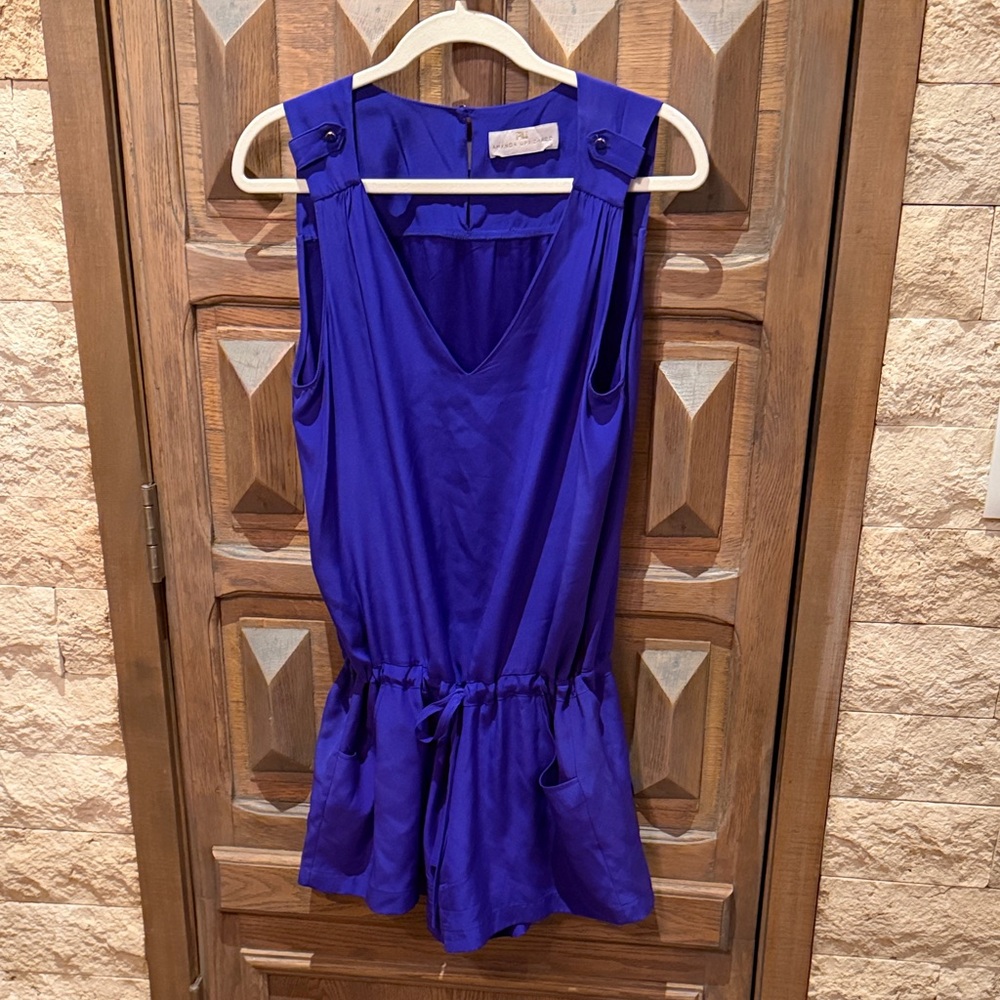 Amanda Uprichard Royal Blue Sleeveless romper